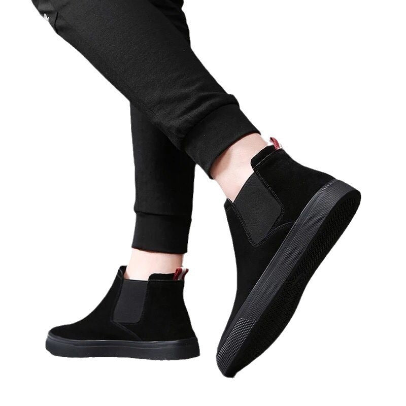 Autumn And Winter Warm Men's Chelsea All-matching Korean Cotton boots