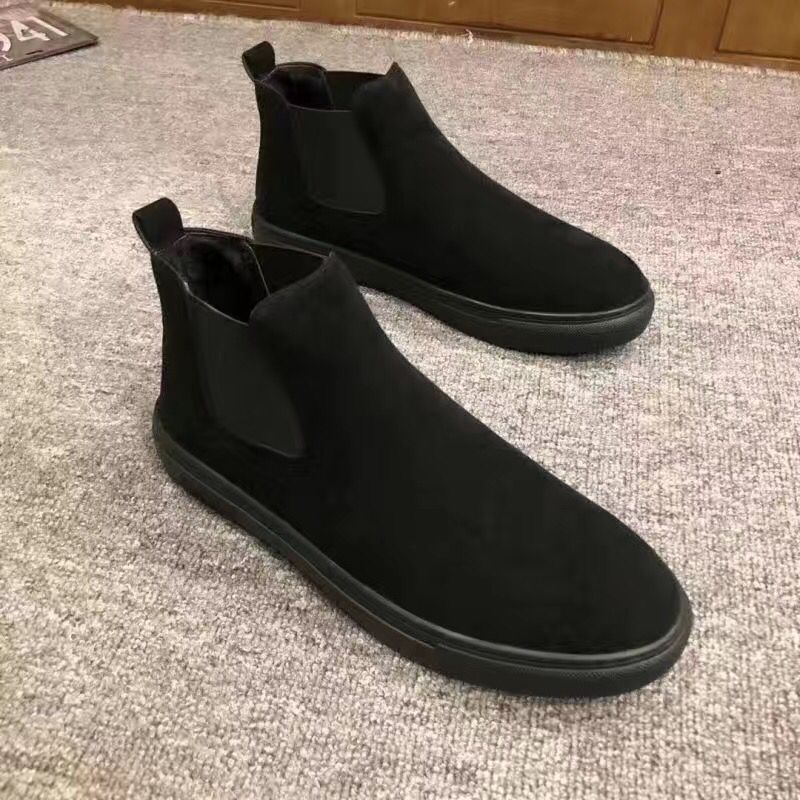 Autumn And Winter Warm Men's Chelsea All-matching Korean Cotton boots